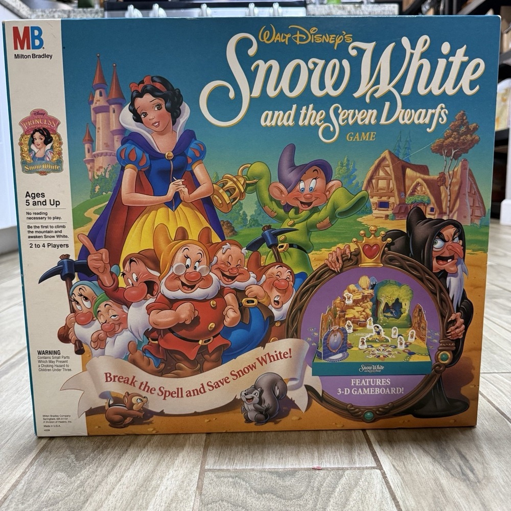 VINTAGE 1992 NEW DISNEY'S‎ SNOW WHITE & 7 DWARFS GAME MILTON BRADLEY 4339 NEW!!!